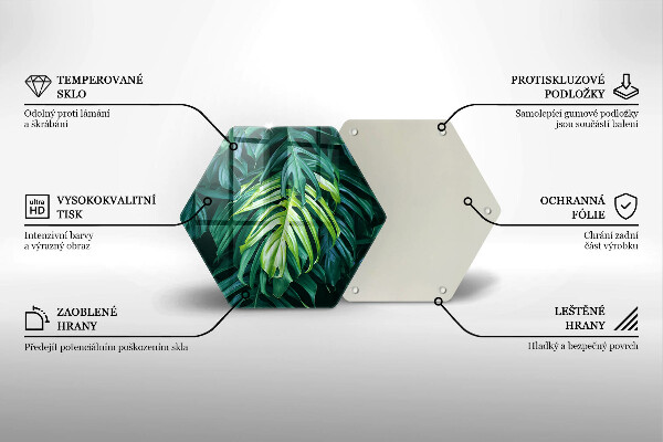 Skleněná deska do kuchyně Divoké monstera listy