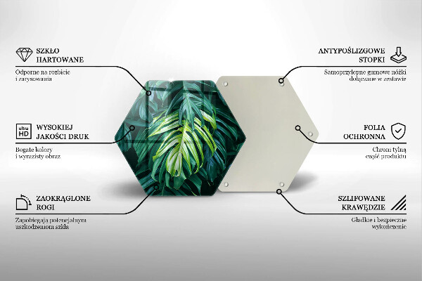 Skleněná deska do kuchyně Divoké monstera listy