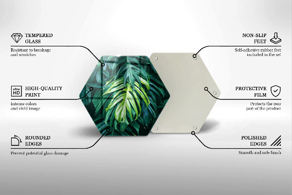 Skleněná deska do kuchyně Divoké monstera listy