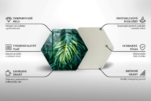 Skleněná deska do kuchyně Divoké monstera listy