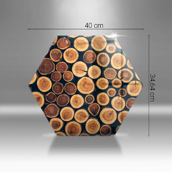 Skleněná deska do kuchyně Dřevěné pařezy