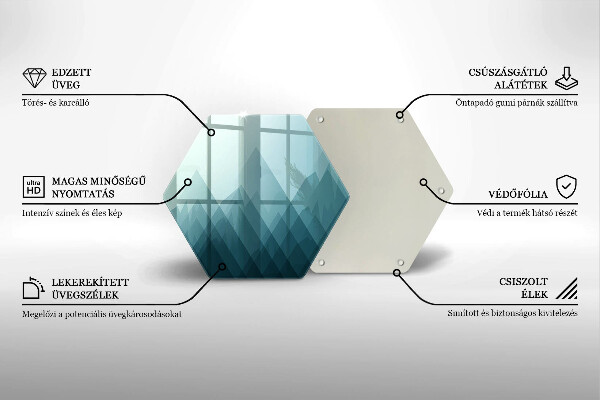 Skleněná krájecí deska Abstraktní hory