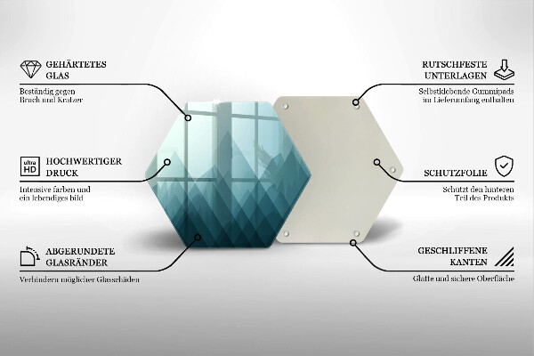 Skleněná krájecí deska Abstraktní hory