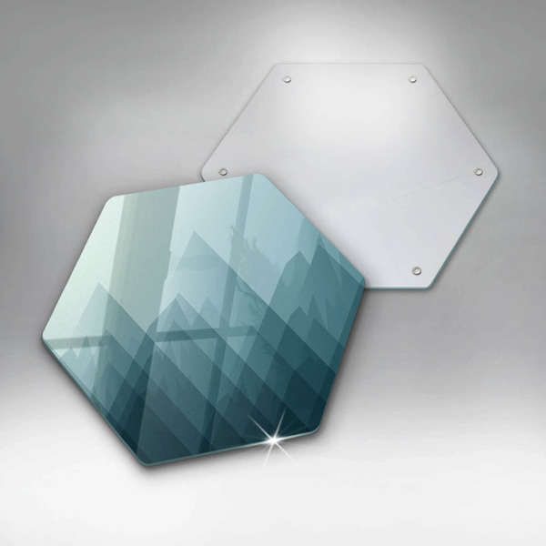 Skleněná krájecí deska Abstraktní hory