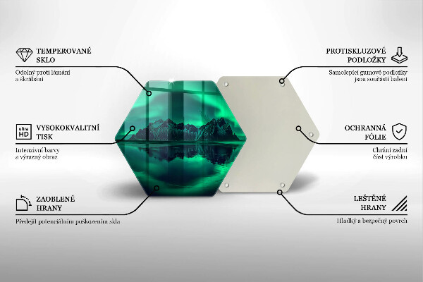 Skleněná krájecí deska Krajina polární záře