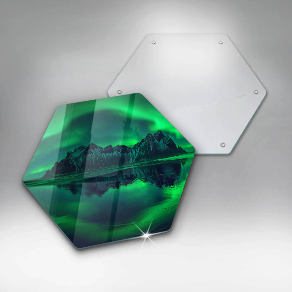 Skleněná krájecí deska Krajina polární záře