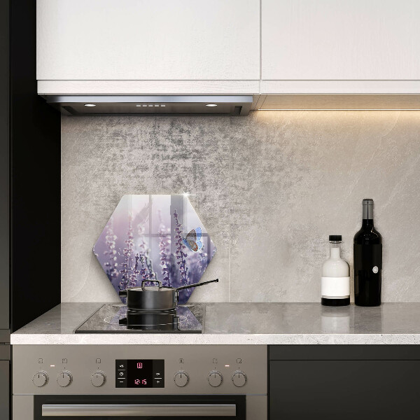 Skleněná krájecí deska Divoké květiny a motýl