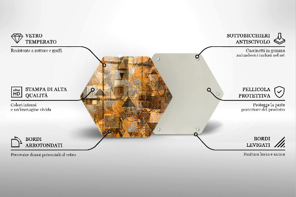 Skleněná krájecí deska Vzor bezešvé geometrických obrazců