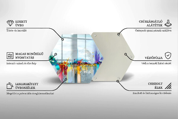 Skleněná krájecí deska Malovaná abstrakce