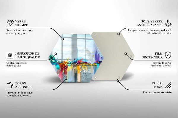 Skleněná krájecí deska Malovaná abstrakce