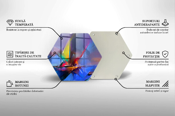 Skleněná krájecí deska Malovaná abstrakce