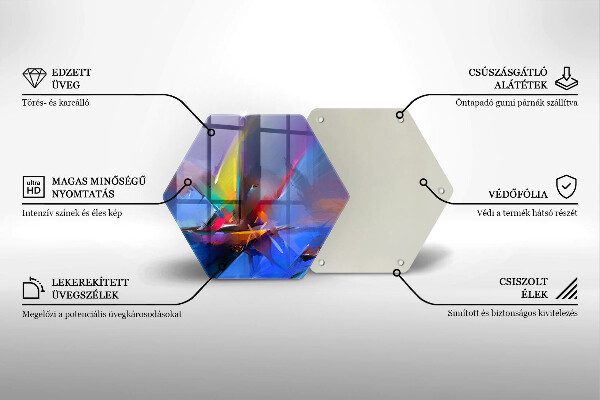 Skleněná krájecí deska Malovaná abstrakce