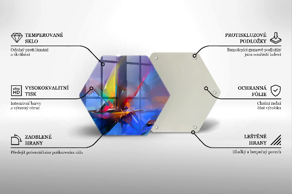 Skleněná krájecí deska Malovaná abstrakce