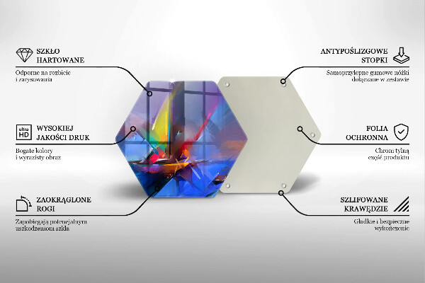 Skleněná krájecí deska Malovaná abstrakce