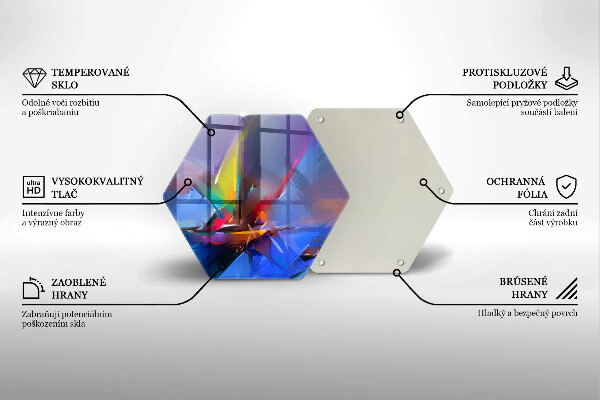 Skleněná krájecí deska Malovaná abstrakce