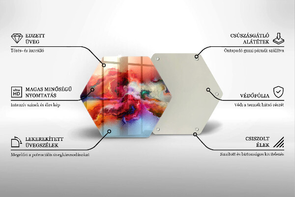 Skleněná krájecí deska Kouřová abstrakce