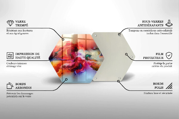 Skleněná krájecí deska Kouřová abstrakce