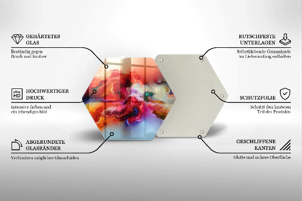 Skleněná krájecí deska Kouřová abstrakce