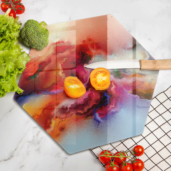Skleněná krájecí deska Kouřová abstrakce