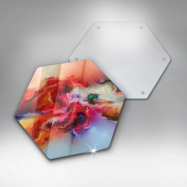 Skleněná krájecí deska Kouřová abstrakce