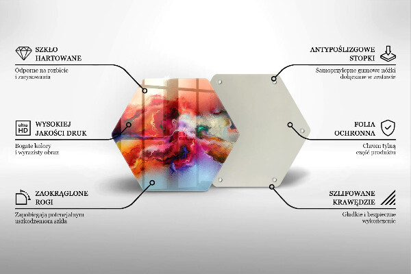 Skleněná krájecí deska Kouřová abstrakce
