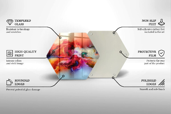 Skleněná krájecí deska Kouřová abstrakce