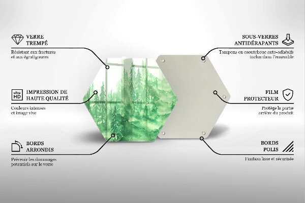 Skleněná krájecí deska Malovaný les