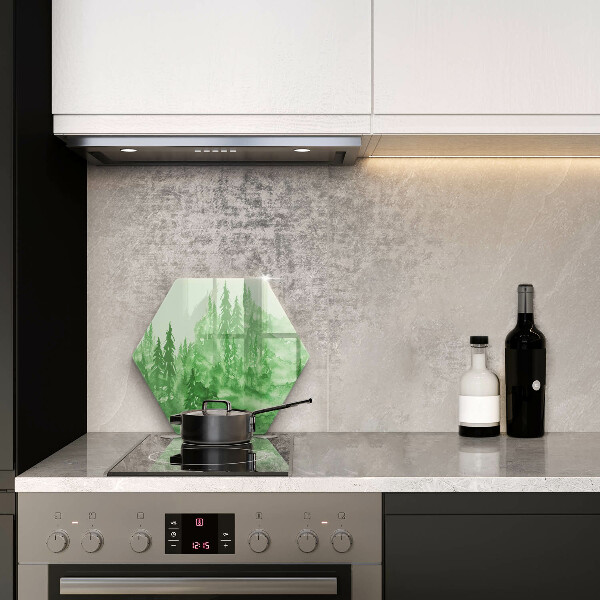 Skleněná krájecí deska Malovaný les