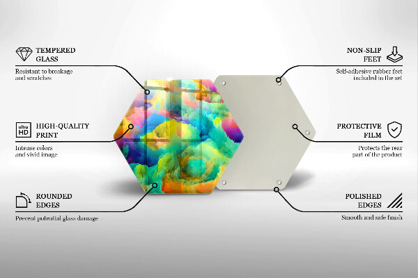 Skleněná krájecí deska Barevná abstrakce