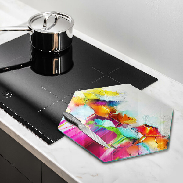 Skleněná krájecí deska Malované květiny