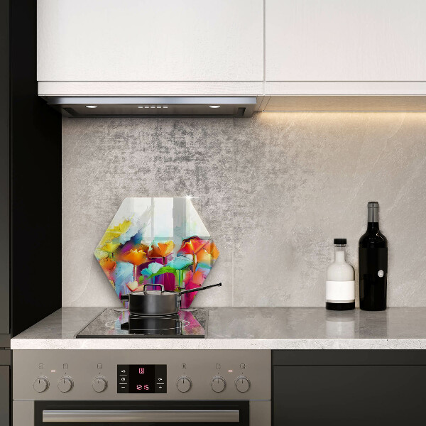 Skleněná krájecí deska Malované květiny