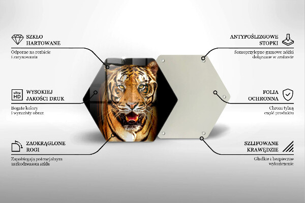 Skleněná krájecí deska Divoké zvíře tygr