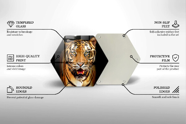 Skleněná krájecí deska Divoké zvíře tygr
