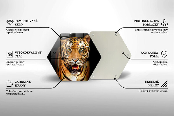 Skleněná krájecí deska Divoké zvíře tygr
