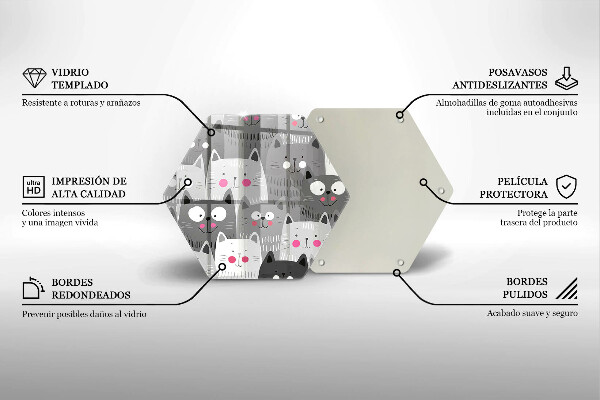 Skleněná krájecí deska Ilustrace kočky