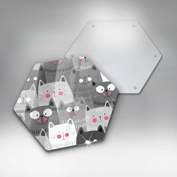 Skleněná krájecí deska Ilustrace kočky