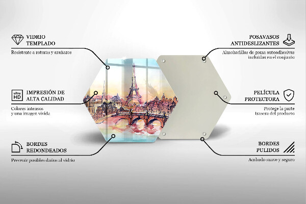 Skleněná deska do kuchyně Krajina paříže eiffelova věž