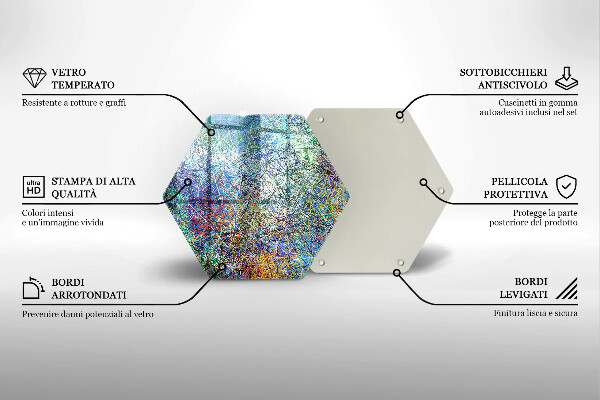 Skleněná deska do kuchyně Barevné linie abstrakce