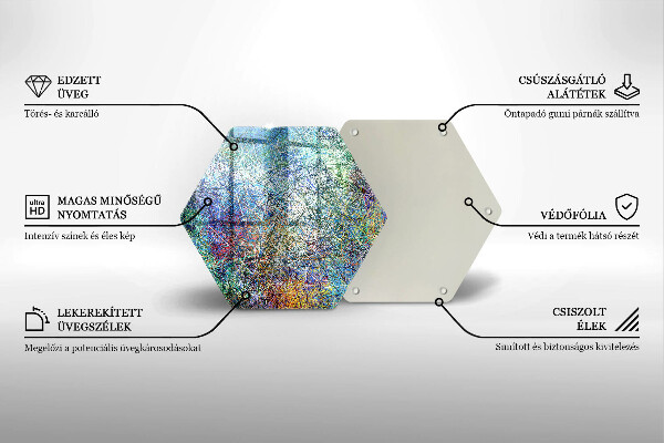 Skleněná deska do kuchyně Barevné linie abstrakce