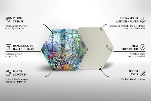 Skleněná deska do kuchyně Barevné linie abstrakce