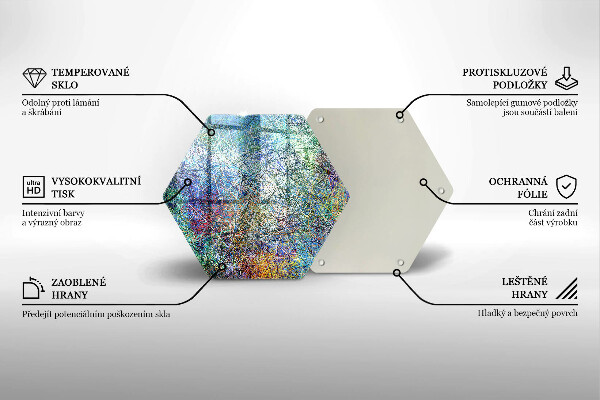 Skleněná deska do kuchyně Barevné linie abstrakce