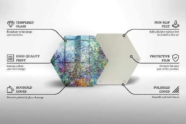 Skleněná deska do kuchyně Barevné linie abstrakce