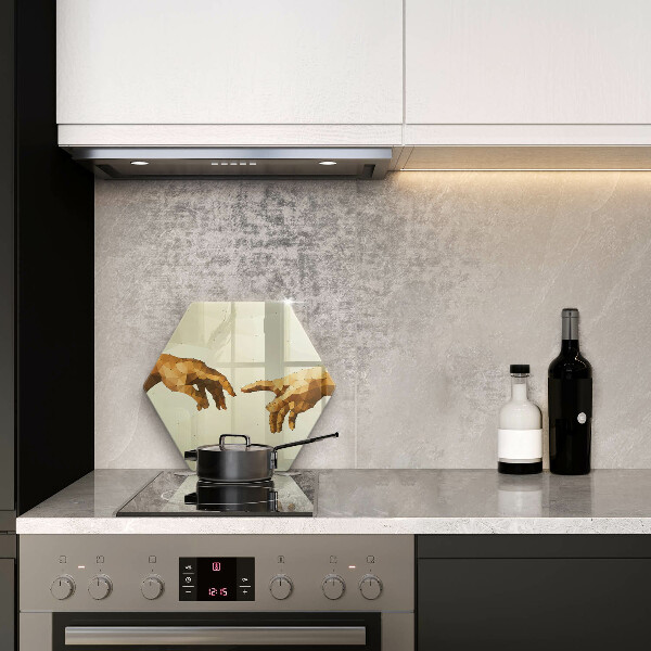 Skleněná deska do kuchyně Stvoření adamových rukou