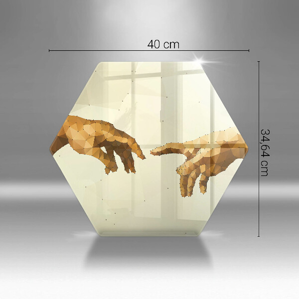 Skleněná deska do kuchyně Stvoření adamových rukou