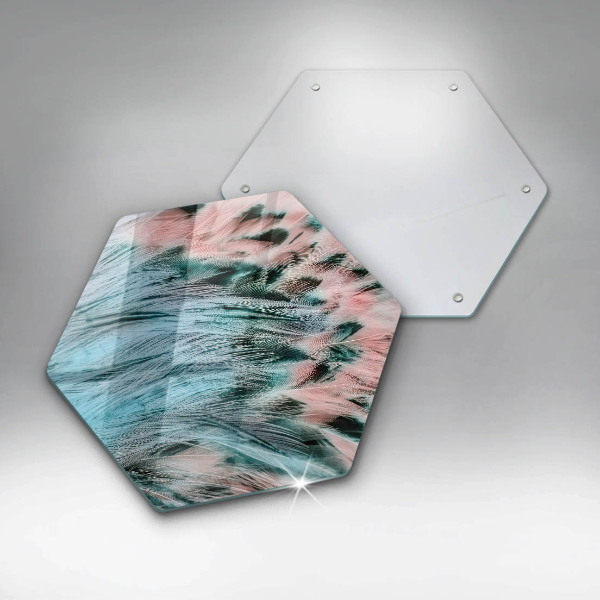 Skleněná deska do kuchyně Boho ptačí peří