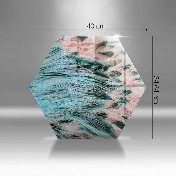 Skleněná deska do kuchyně Boho ptačí peří