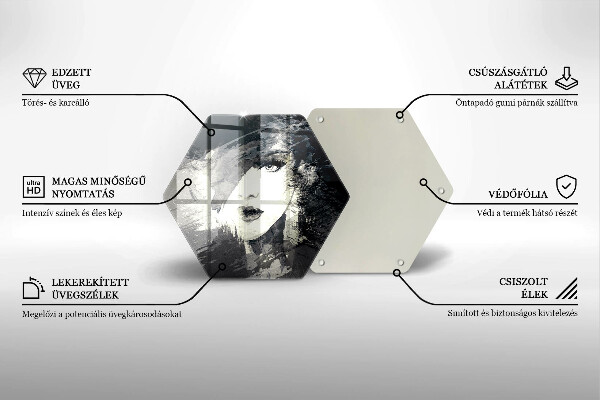 Skleněná deska do kuchyně Obraz ženy