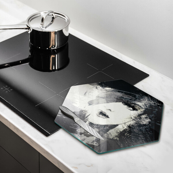 Skleněná deska do kuchyně Obraz ženy