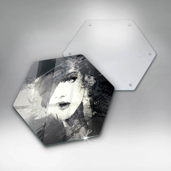 Skleněná deska do kuchyně Obraz ženy