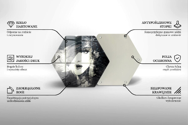 Skleněná deska do kuchyně Obraz ženy